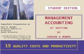 Akuntansi Manajemen Edisi 8 oleh Hansen & Mowen Bab 15