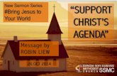 Sermon   support  christ's agenda  oct 26, 2014