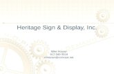 Heritage Sign & Display Overview