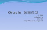 Oracle 数据类型