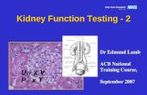 Assessment of Renal Tubular Function