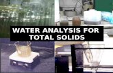 Water Analysis: Total Solids