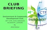 Environment club 40th ctp breifing ppt