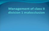 Management of class ii division 1 malocclusion