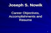 Joseph Nowik Resume