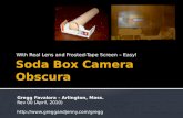Project: Soda-box "camera obscura" with lens