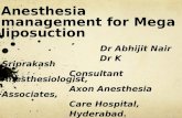 Anesthesia management for Mega liposuction.