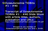 Dysautonomia TiDBits #1- #40