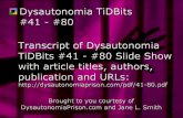 Dysautonomia TiDBits #41- #80