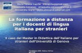 La formazione a distanza per i docenti di lingua italiana per stranieri