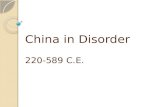 China in Disorder ppt