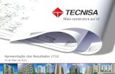 Apresentacao  dos resultados TECNISA primeiro trimestre 2012