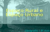 Espaço rural e espaço urbano (funções urbanas)...