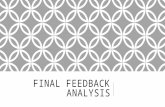 Final feedback analysis