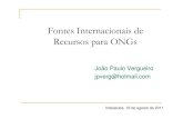 Fontes Internacionais de Recursos para ONGs