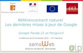 Google panda et penguin, une conférence de Semaweb à Avignon