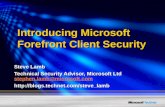 Introducing Microsoft Forefront Client Security