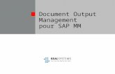SAP MM Génération et distribution de dossiers commandes d'achat