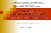 ASSISTNCIA DE ENFERMAGEM NAS DOENAS CRNOCAS-DEGENERATIVAS