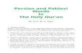 Persian & Pahlavi Words in the Holy Qur'An