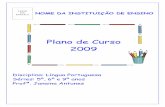 PLANO DE CURSO - LÍNGUA PORTUGUESA