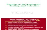 Employee Recruitment Testing and Selection