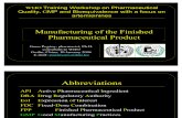 Manufacturing Finished Pharma Product