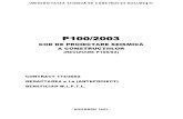 P100 2003 Cod de Proiectare Seismica a Constructiilor