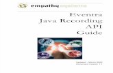 Eventra Java Recording API