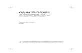 Motherboard Manual Ga-945p-Ds3(s3) 2.0(3.3) Sp