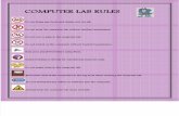 Poster of Computer Lab Rules