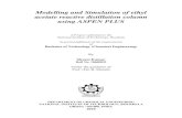 Modeling and Simulation of Ethyl Acetate Reactive Distillation Column Using ASPEN PLUS