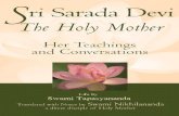 Sri Sarada Devi, The Holy Mother (Her Teachings and Conversations) by Swami Tapasyananda and Swami Nikhilananda
