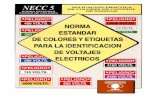 Norma Estandar de Colores y Etiquetas Para La Identificacion de Voltajes Electricos
