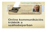 Langmár Zsuzsanna"Online kommunikációs trükkök a szállodaiparban