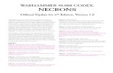 Warhammer 40k - Codex - Necrons 6th FAQ