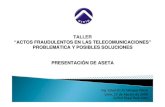 Actos Fraudulentos en Las Telecomunicaciones Problematica Soluciones
