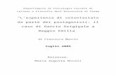 L’esperienza di volontariato da parte dei protagonisti: il caso di Gancio Originale a Reggio Emilia