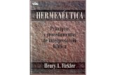 Hermenéutica, principios y procedimientos de interpretación bíblica - Virkler, Henry A