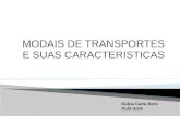Tema 1 Modais de Transportes e Suas Caracteristicas