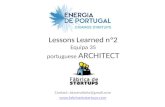 Lessons learned n.º 2 equipa 35 portuguese architect