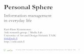 Personal Sphere - Information management in everyday life / EC Infoday 11.5.2009