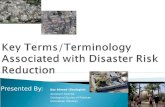 Key Terms/Terminology Associated with Disaster Risk Reduction