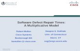 Software Defect Repair Times: A Multiplicative Model