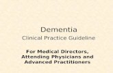 Dementia Clinical Practice Guideline For Medical Directors ...