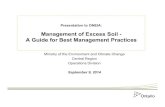 ONEIA Excess Soil Session, September 9, 2014 - Presentation by MOECC