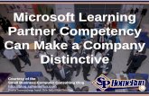 Microsoft Learning Partner Competency Can Make a Company Distinctive (Slides)