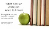 What does an architect need to know