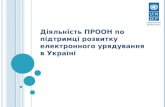Діяльність ПРООН по підтримці розвитку електронного урядування в Україні