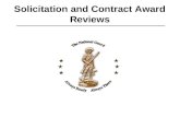 Solicitation and Contract Award Reviews